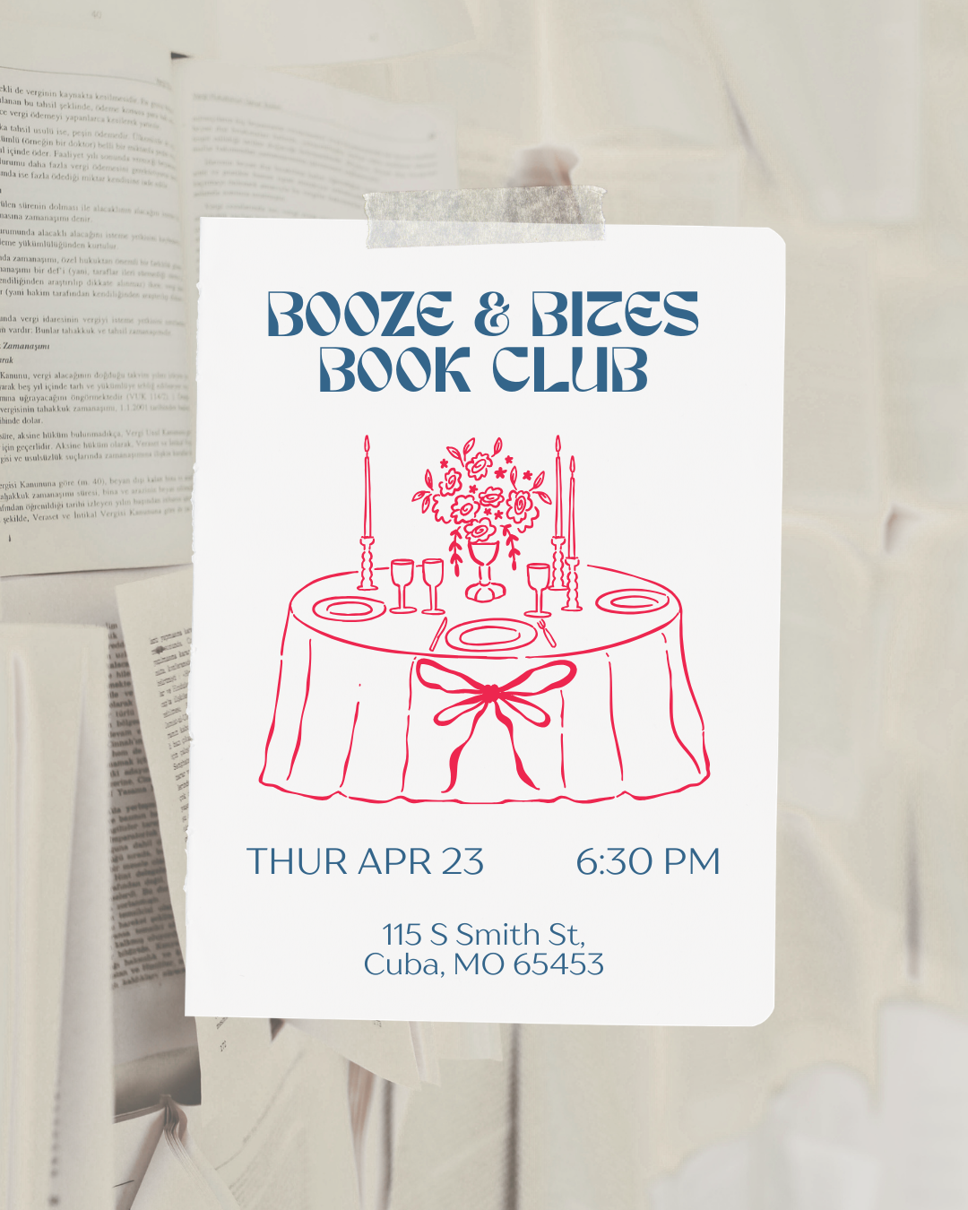 Cuba, Missouri: We’re Bringing Booze & Bites Book Club to You