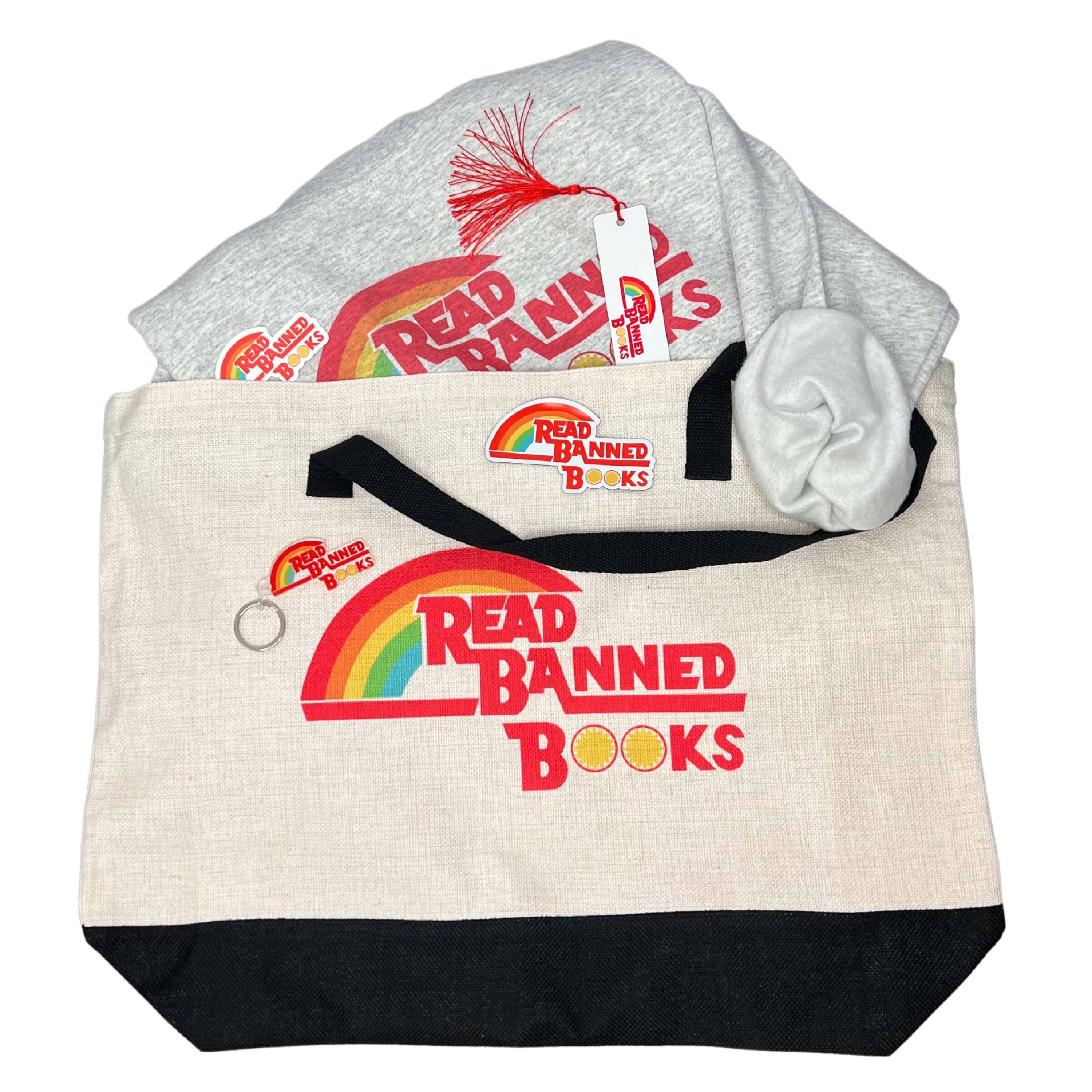Read Banned Books Zippered Tote Bag